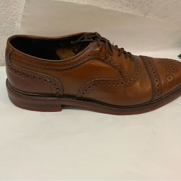 Allen Edmonds Strandmok Cap Toe Brown Oxfords Red Dainite Soles Men\'s Size 8.5 E main image 10